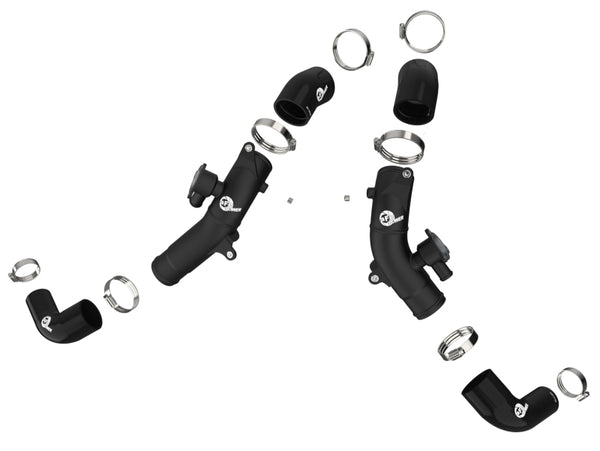V6-3.5L (tt) BladeRunner 2.5in Aluminum Hot Charge Pipe - Black — 2022 Toyota Tundra