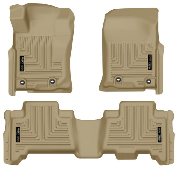 WeatherBeater Tan Front & 2nd Seat Floor Liners — 2013 Toyota 4Runner