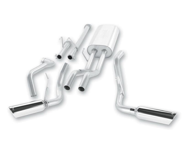 4.6L / 5.7L V8 Crew Max Double Cab SS Dual Split Catback Exhaust — 09-15 Toyota Tundra