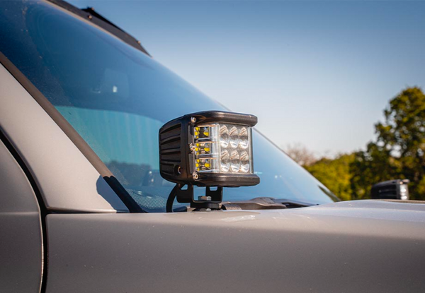 Low Profile Led Ditch Light Brackets Kit - Brackets W/ 3X2 18W Led — 10-24 Toyota 4Runner