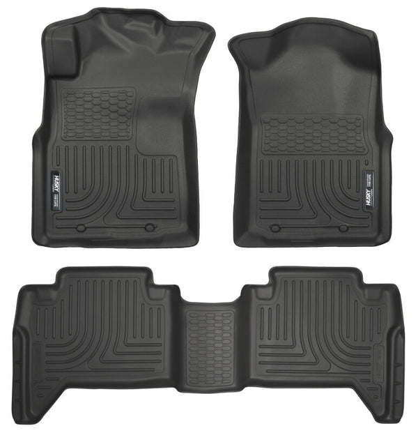 WeatherBeater Combo Black Floor Liners — 05-13 Toyota Tacoma