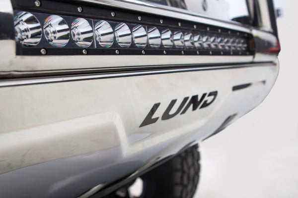 Bull Bar w/Light & Wiring - Polished — 05-15 Toyota Tacoma