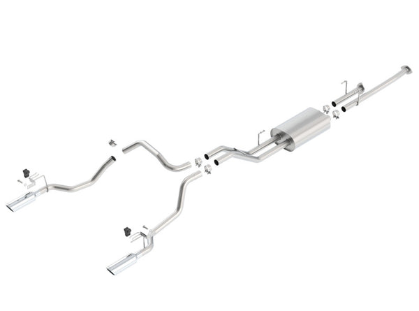 4.6L/5.7L Crew Max SB DC SB Touring Cat Back Exhaust Dual Split Rear Exit — 14-15 Toyota Tundra
