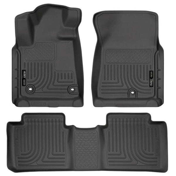 Pickup WeatherBeater Black Front & 2nd Seat Floor Liners Double Cab — 2014 Toyota Tundra
