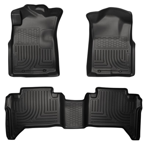 WeatherBeater Combo Black Floor Liners — 05-13 Toyota Tacoma