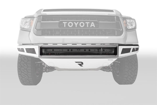 M-RDS Front Bumper - Gloss Black w/Silver Skid Plate — 14-17 Toyota Tundra