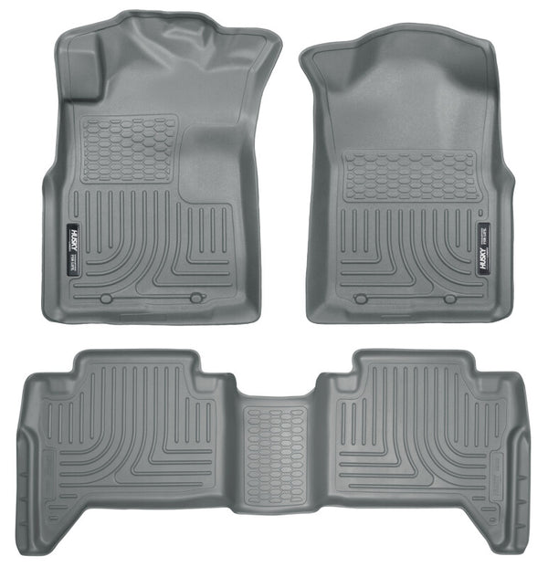 WeatherBeater Combo Grey Floor Liners — 05-13 Toyota Tacoma
