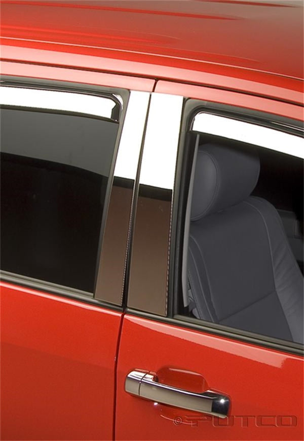 CrewMax & Double Cab (4pcs) Stainless Steel Pillar Posts Classic — 07-17 Toyota Tundra