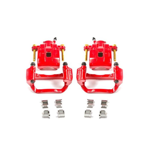 Red Calipers w/Brackets Rear - Pair — 08-15 Toyota Sequoia
