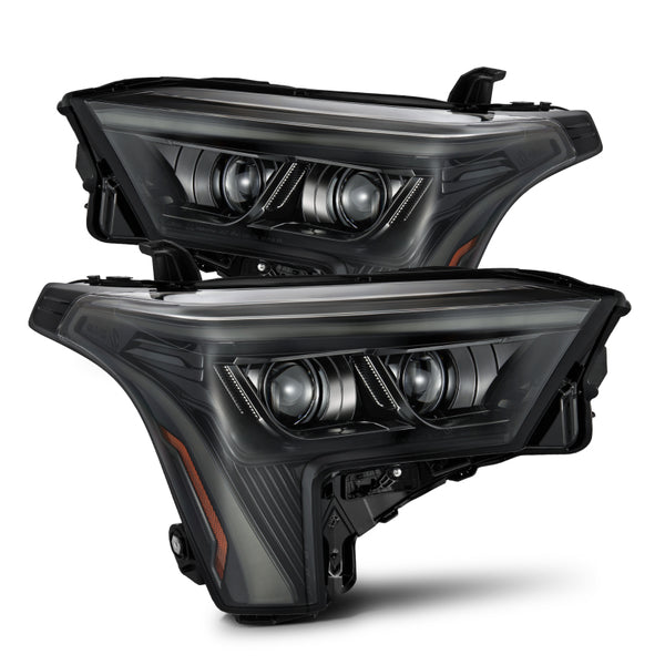 LUXX-Series Headlights Alpha-Blk w/White DRL - Req 810029 OR 810030 — 22-23 Toyota Tundra