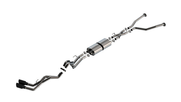 3.4L V6 (Inc. Hyb.) Ext. Cab/STD Bed/145.7in WB S-Type Cat-Back - Blk — 22-24 Toyota Tundra