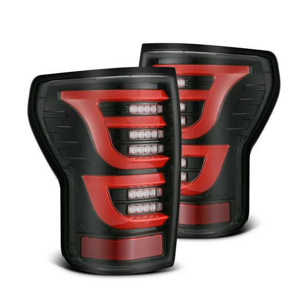 LUXX-Series LED Tail Lights Black-Red — 07-13 Toyota Tundra