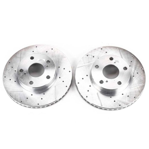 Evolution Drilled & Slotted Rotors Front - Pair — 05-15 Toyota Tacoma