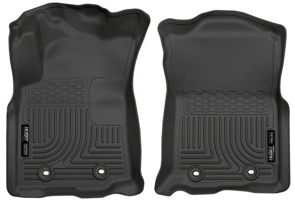 W/ Standard Trans WeatherBeater Black Front Floor Liners Double Cab — 2018 Toyota Tacoma