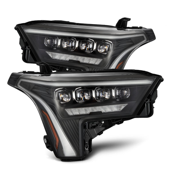 NOVA-Series Headlights Black w/Amber DRL - Req 810029 OR 810030 — 22-23 Toyota Tundra