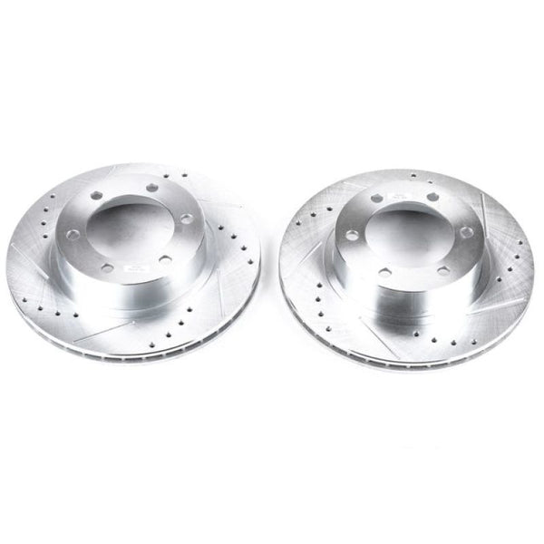 Evolution Drilled & Slotted Rotors Front - Pair — 96-02 Toyota 4Runner