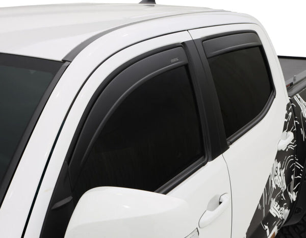 CrewMax Ventvisor Low Profile 4pc - Matte Black — 07-21 Toyota Tundra