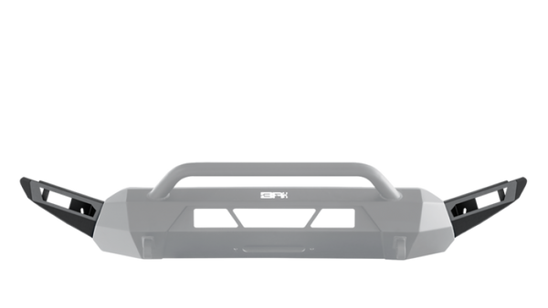 HiLine Bumper High Clearance Side Wings (Black) — 16-22 Toyota Tacoma