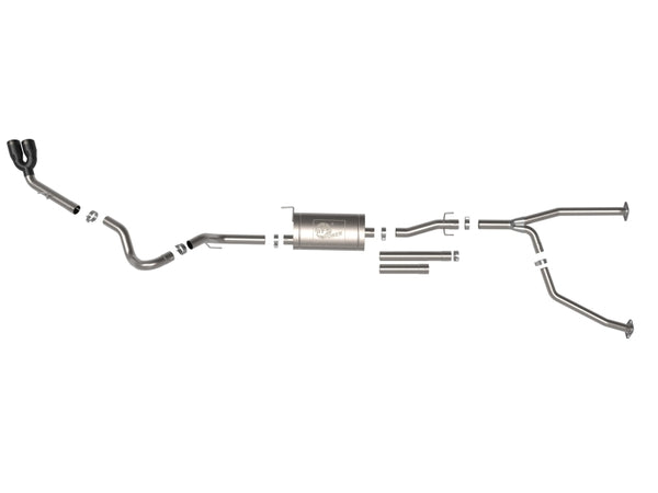 V6-3.5L (tt) Vulcan Series 2.5in to 3in 304 SS Cat-Back Exhaust w/ Black — 2022 Toyota Tundra