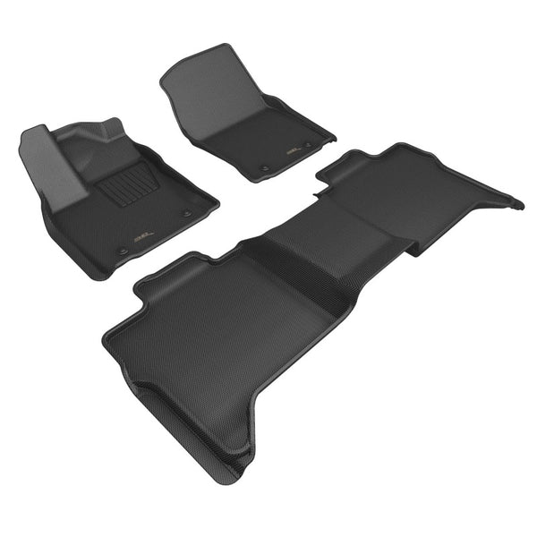 Crew Max Kagu 1st & 2nd Row Floor Liner - Black — 2022+ Toyota Tundra