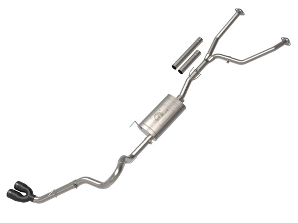 V6-3.5L (tt) Vulcan Series 2.5in to 3in 304 SS Cat-Back Exhaust w/ Black — 2022 Toyota Tundra