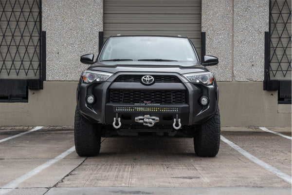 Stealth Fr Low Profile Hidden Winch Bumper w/30in Single Row Light — 14-21 Toyota 4Runner