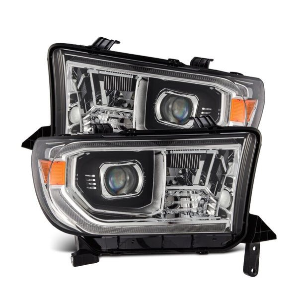 LUXX LED Proj HL Chrome w/Actv Light Seq. Sig + DRL — 07-13 Toyota Tundra