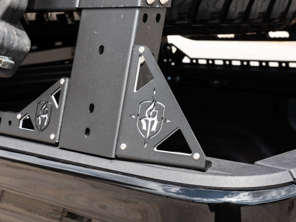 TRECK Drill-Less Rack Base Mounting Bracket Kit - Tex Blk — 05-19 Toyota Tacoma