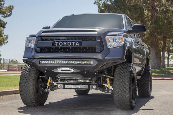 Stealth Fighter Front Bumper w/Winch Mount & Sensors — 2014+ Toyota Tundra