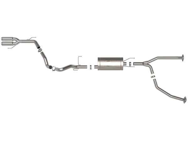 V6 3.4L Vulcan Series 2-1/2in to 3in 304 SS Cat-Back Exhaust w/Polished — 23-24 Toyota Sequoia