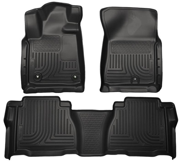 Weatherbeater Black Front & 2nd Seat Floor Liners — 12-13 Toyota Tundra
