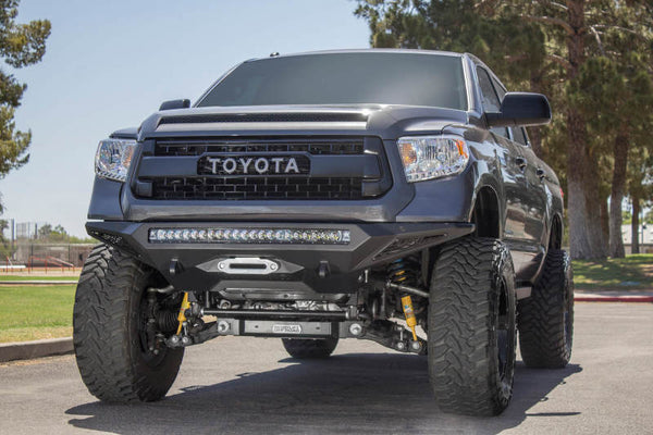 Stealth Fighter Front Bumper w/Winch Mount & Sensors — 2014+ Toyota Tundra