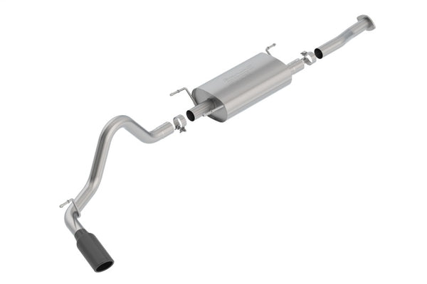 3.5L AT 4DR CC Short Bed S-Type SS Catback Exhaust - Black Chrome Tip — 16-18 Toyota Tacoma