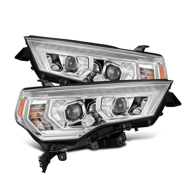 LUXX-Series LED Proj Headlights Chrome w/Actv Light & Seq. Sig + DRL — 14-22 Toyota 4Runner