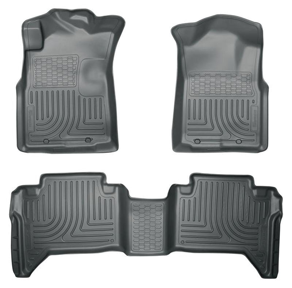 WeatherBeater Combo Grey Floor Liners — 05-13 Toyota Tacoma