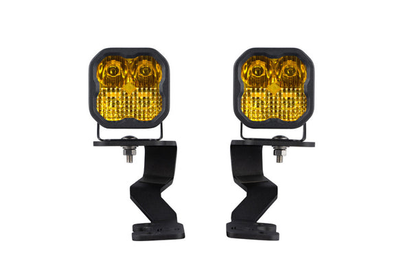 SS3 Sport Stage Series Ditch Light Kit - Yellow Combo — 2022 Toyota Tundra