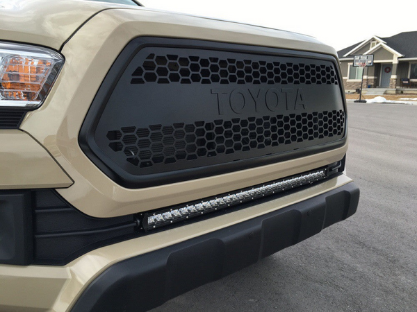 32In Lower Bumper Flush Slim Light Bar Kit - Blue Backlight-Tall — 2016-2023 Toyota Tacoma