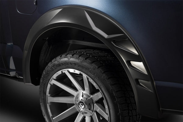 (66.7/78.7/97.6in. Bed) DRT Style Fender Flares (Smooth) 4pc - Blk — 14-21 Toyota Tundra