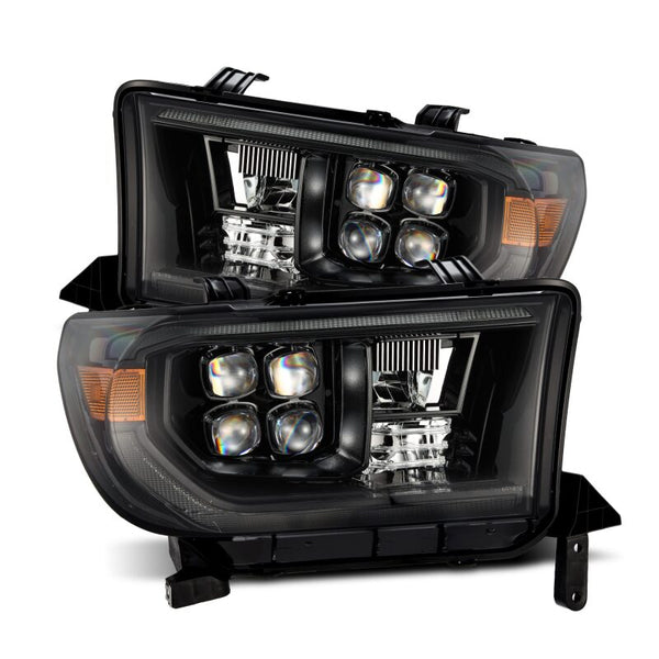 NOVA LED Proj Headlights Alpha-Black w/Activ Light/Seq Signal/DRL — 07-13 Toyota Tundra