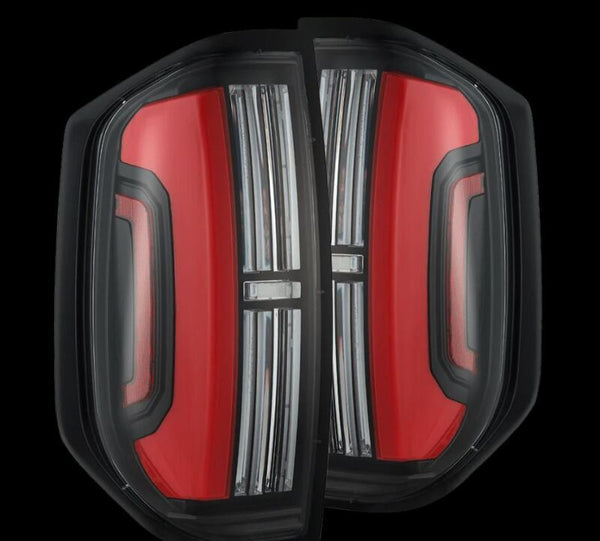 Nova-Series LED Tail Lights - Black Red — 14-21 Toyota Tundra