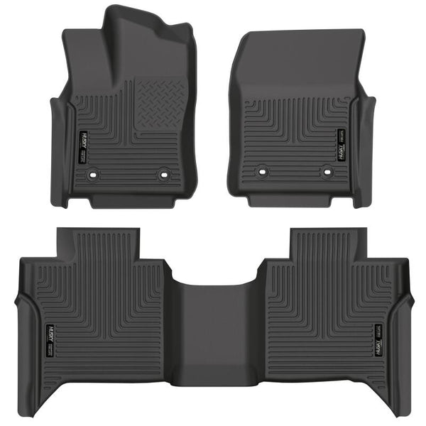 WeatherBeater CC CrewMax Front & 2nd Seat Floor Liner - Blk — 2022 Toyota Tundra