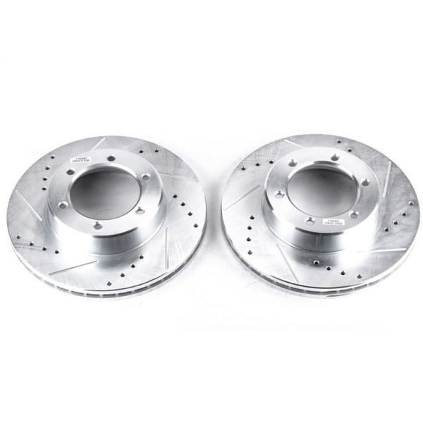 Evolution Drilled & Slotted Rotors Front - Pair — 91-96 Toyota 4Runner