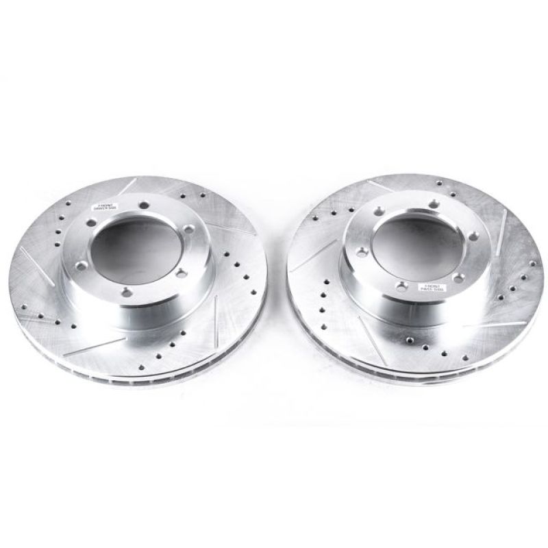 Evolution Drilled & Slotted Rotors Front - Pair — 91-96 Toyota 4Runner