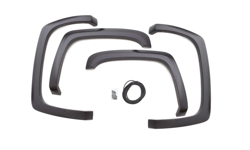 SX-Sport Style Smooth Elite Series Fender Flares - Black (4 Pc.) — 16-17 Toyota Tacoma