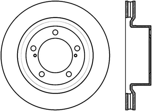 Slot / Slotted Left Front CRYO Rotor — 08-12 Toyota Sequoia