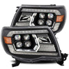NOVA LED Projector Headlights Plank Style Black w/Activ Light/DRL — 05-11 Toyota Tacoma