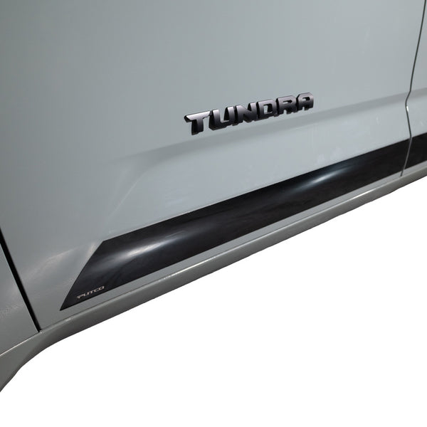 CrewMax (4.5in Tall 5 Pcs) Black Platinum Rocker Panels — 22-24 Toyota Tundra