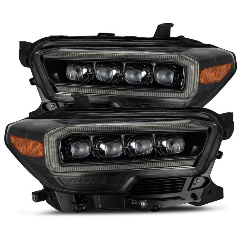 NOVA LED Projector Headlight Plank Style Alpha Black w/Activation Light — 16-20 Toyota Tacoma