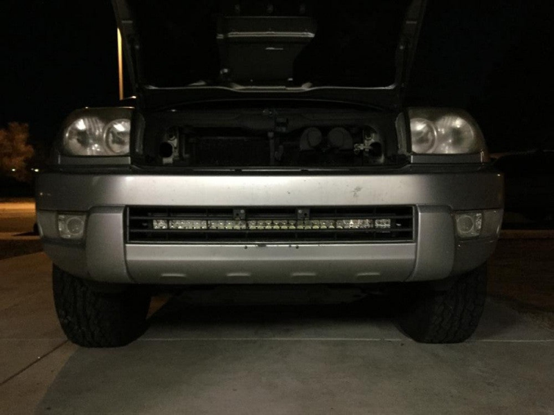 32In Lower Bumper Hidden Led Light Bar Brackets Kit - No Switch — 03-09 Toyota 4Runner