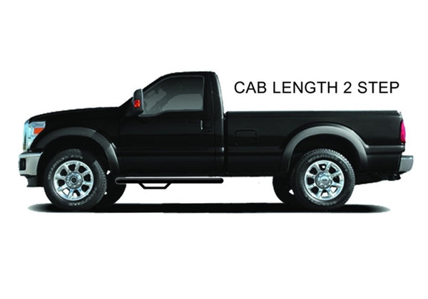 Nerf Step Regular Cab - Tex. Black - Cab Length - 3in — 07-17 Toyota Tundra